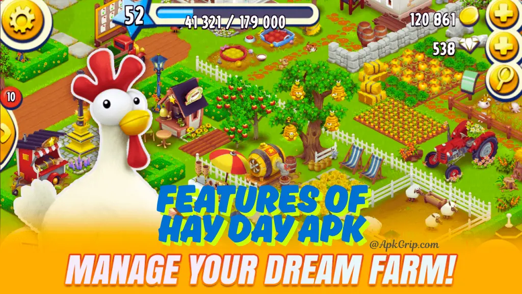 features of hay day apk