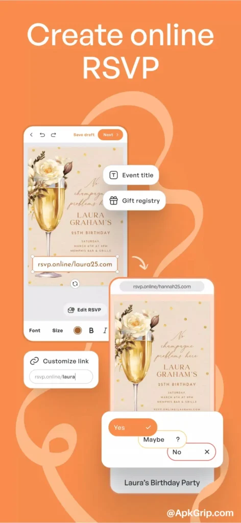 Features Of Invitation Maker MOD APK